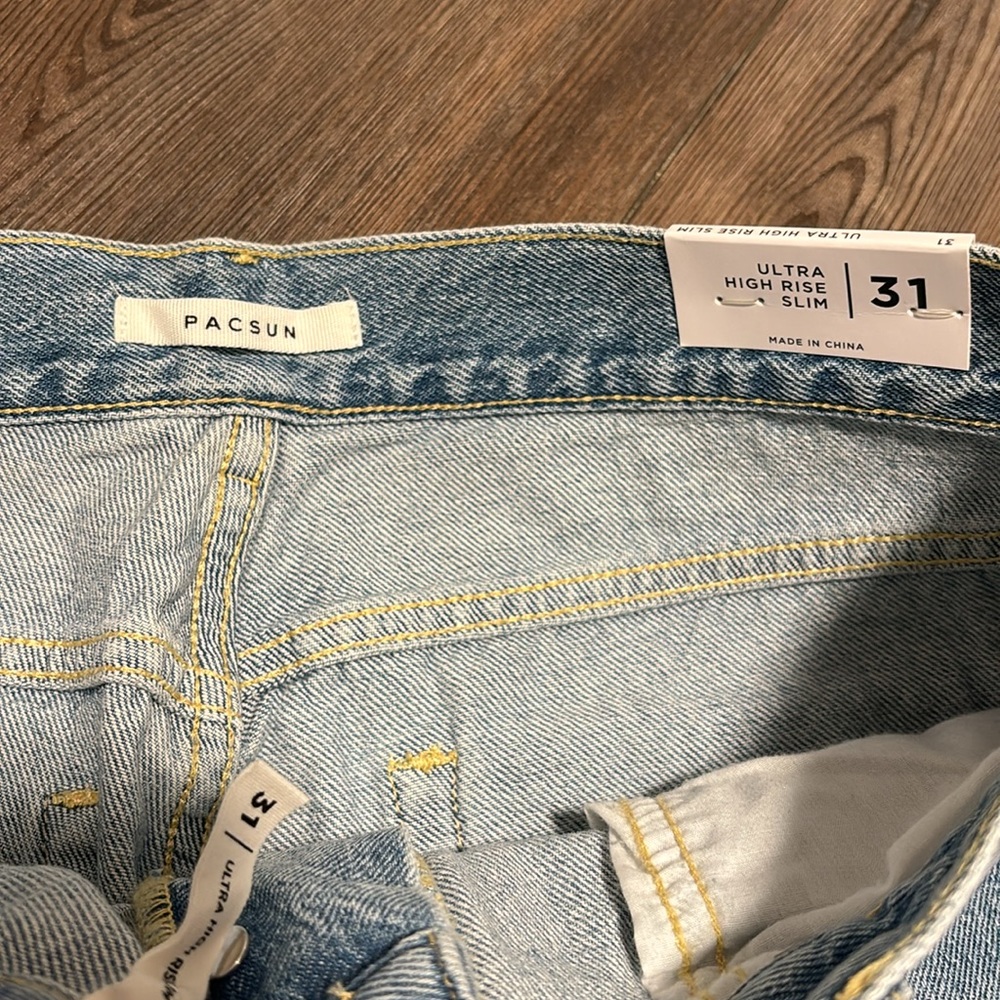 NWT PacSun Ultra High Rise Slim Jeans Size 31 - Picture 4 of 6